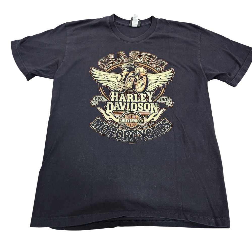 Harley-Davidson Shirt Mens XL Black Classic Motorcycles Graphic Tee Biker Chico